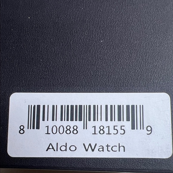 Vince Camuto Aldo Men's Watch w/1.5” Vibrant Blue Dial and Black Leather Band - Picture 6 of 7